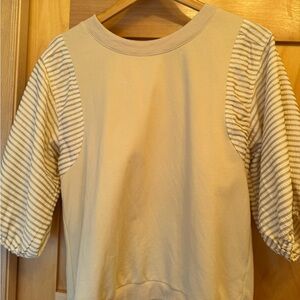 GiGiO Beige Ribbed Top